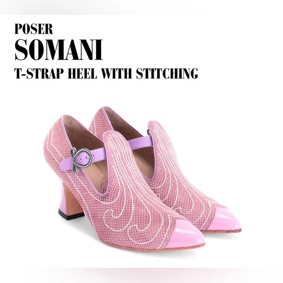 John Fluevog Poser Somani T-strap Heels - Picture 2 of 16